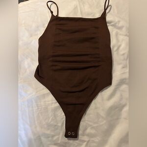 Anthropologie bodysuit ribbed sides spaghetti straps XS